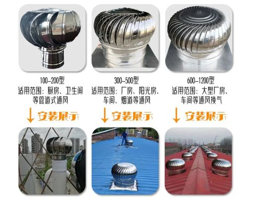ステンレススチール304 屋根タービン換気機 屋根ボール扇風機 換気機